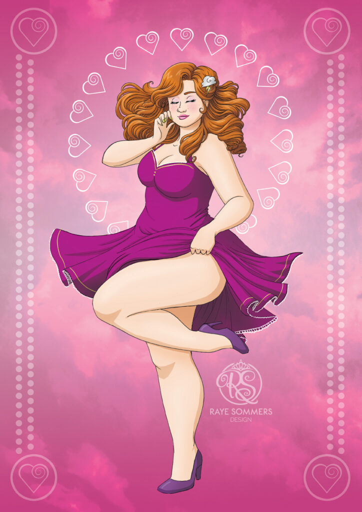 Portrait of a confident, curvy woman