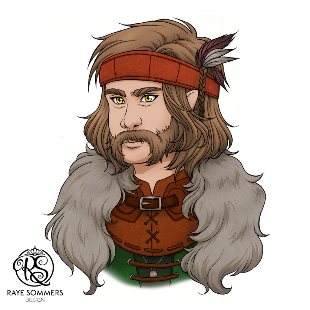 Portrait of a shifter barbarian character from Dungeons and Dragons