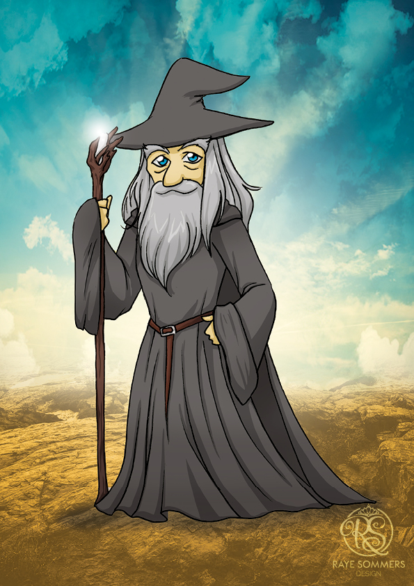 Chibi Gandalf the grey from Lord of the Rings