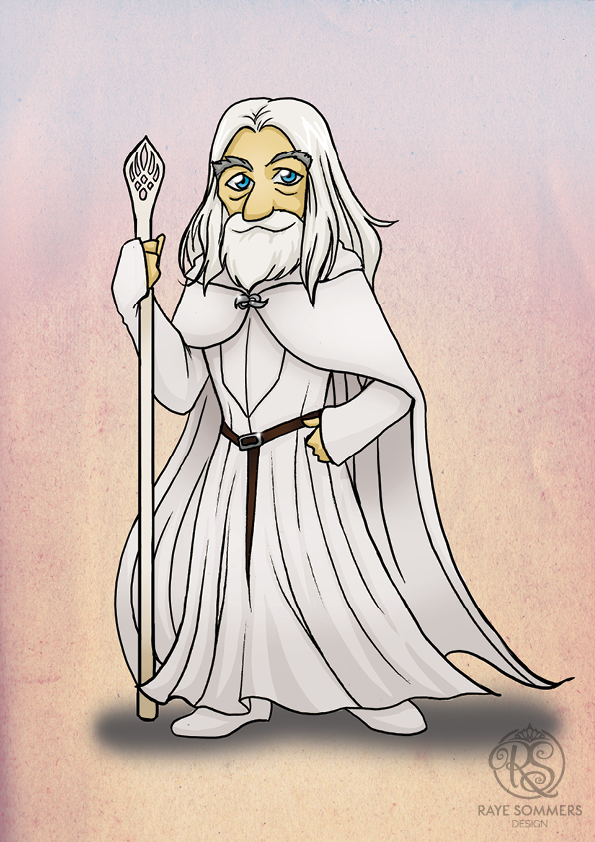 Chibi Gandalf the White from Lord of the Rings