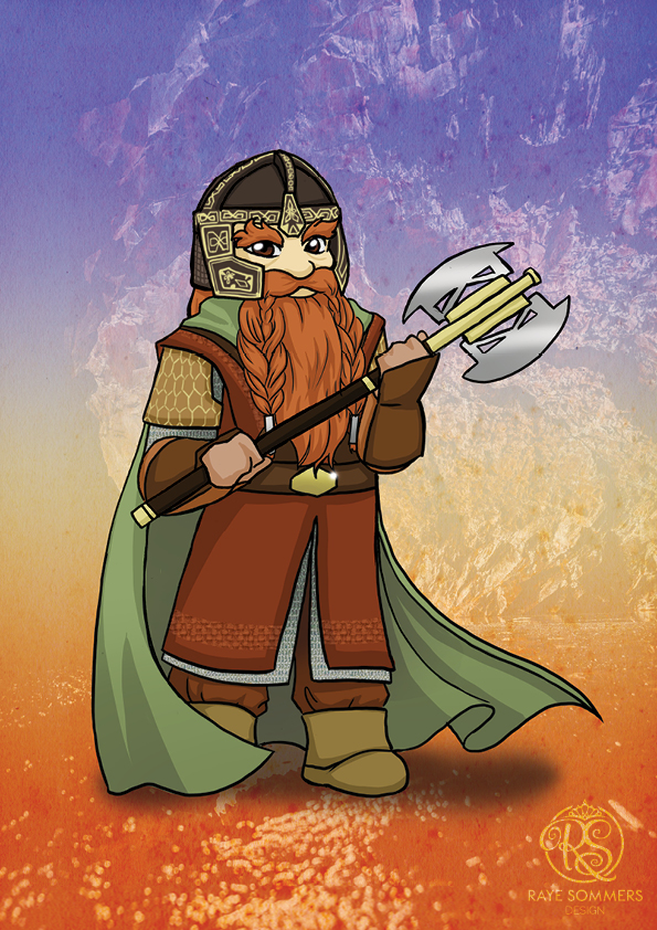 Chibi Gimli from Lord of the Rings