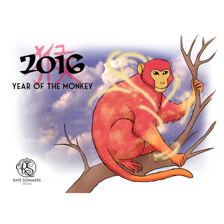 Year of the Monkey, based on the Lunar New Year