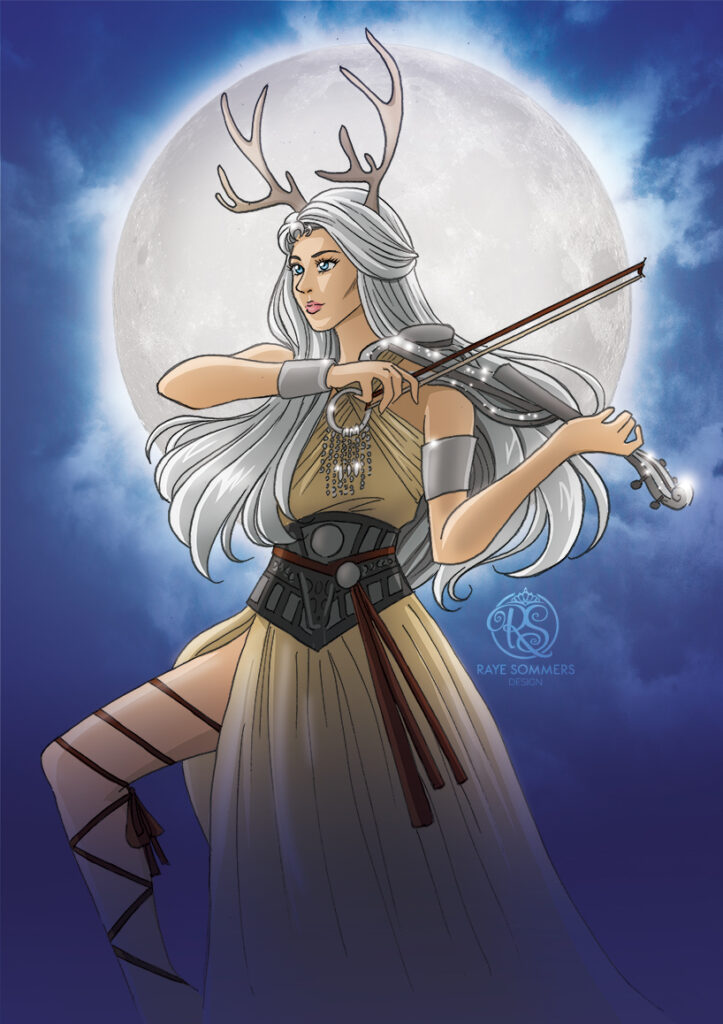 Lindsey Stirling as her character, Artemis